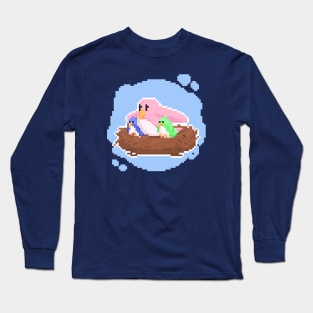 Pixel art Mother Bird Long Sleeve T-Shirt